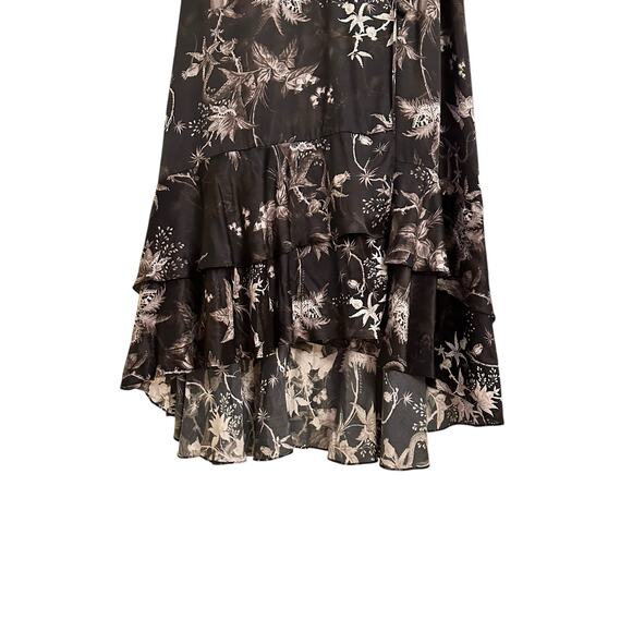 All Saints Tage Evolution Wrap Dress UK Medium US 6/8 Silk Butterfly Flower - Picture 6 of 11